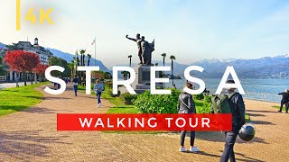 Stresa 🇮🇹 Lake Maggiore  Spring Walking Tour in 4K [upl. by Adin315]