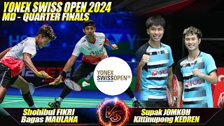 FIKRI  Bagas INA vs Supak JOMKOH  Kittinupong KEDREN THA  Swiss Open 2024  Quarter Finals [upl. by Pennebaker469]