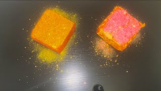 ASMR  Decopac Mini Series  Neon Pink and Orange Dyed Gym Chalk 🧡🩷 [upl. by Rosaline]