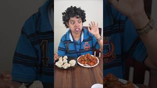 Me VS my Friend Eating Momos amp Manchurian 😂Lunch Time shorts comedy funny ashortaday friends [upl. by Cutcliffe]