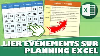 Comment créer des évènements sur un calendrier Excel [upl. by Matta]