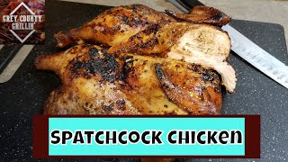 Spatchcock Chicken  Weber Kettle [upl. by Shrier]