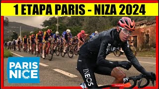 1 ETAPA PARIS NIZA 2024 EGAN Bernal REMCO Evenepoel y ROGLIC [upl. by Anniram]