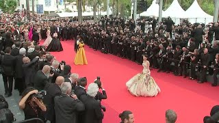 Stars attend second day of Cannes film festival [upl. by Streetman]