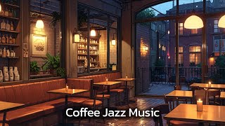 Rainy Jazz Cafe  Slow Jazz Music in Coffee Shop Ambience for Work Study and Relaxation [upl. by Nessaj826]