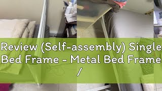 Review Selfassembly Single Bed Frame  Metal Bed Frame  Divan Pull Out Bed frame [upl. by Spindell658]