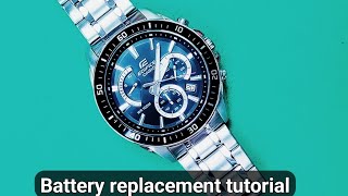 How to replace the battery on CASIO EDIFICE EFR552 watch  Casio  Edifice [upl. by Greenebaum]