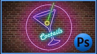 Neon Light Effect  Photoshop Tutorials [upl. by Kling]