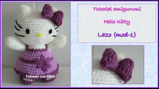 Tutorial amigurumi Hello Kitty  Lazo mod1 [upl. by Mattias]