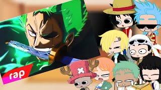 Os chapéu de Palha Reagindo ao Rap do Zoro 7minutoz Gacha Club [upl. by Ewall]