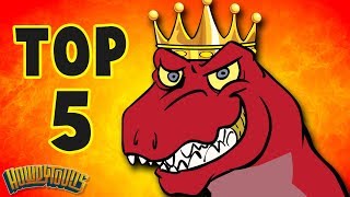 Top 5 Dinosaur Songs  Best Dinosaur Cartoons for Kids from Dinostory by Howdytoons [upl. by Helas]