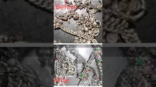 how to clean silver chain ⛓️ ytshorts  trending video  viral explore chain cleaning [upl. by Selmner997]