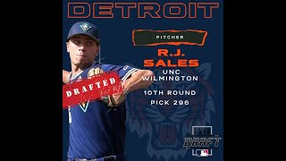 Detroit Tigers Draft 2024 10th Round Pick RJ Sales [upl. by Julio]