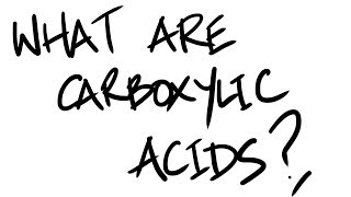 ALevel Chemistry  What are Carboxylic Acids [upl. by Leyes934]