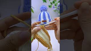 Easy to crochet hat🥰crochethat crochettutorialcrochetwinterhat [upl. by Kenway]