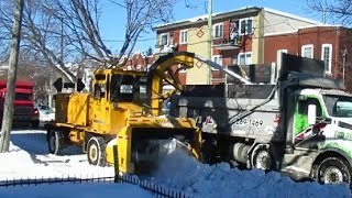 BEAUTIFUL MONTREAL SNOW REMOVAL JOB IN VILLE ST PIERRE 2 4 21 [upl. by Zobkiw595]