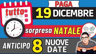 Inps PAGA 19 DICEMBRE ⚡ DATE ANTICIPI NATALE RDC AUU PENSIONI AUMENTA BONUS SPESA 730 INVALIDI ADI [upl. by Cordelie996]