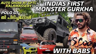 KALAMASSERY POLYTECHNIC COLLEGE AUTOSHOW  BABS MONSTER TRUCK  GURKHA  MODIFIED WHEELZ [upl. by Suoirtemed]