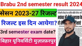 brbau ug 2nd semester result 202327brabu ug 2nd semester result date 2024ug 2nd result brabu 2024 [upl. by Enirod]