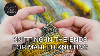 Knitting in the Ends for Marled Knitting [upl. by Ziagos]