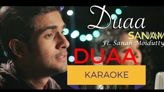 DuaaAcoustic Karaoke With Lyrics  SANAM  Sanah Moidutty [upl. by Aipotu]