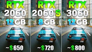 RTX 2060 12GB vs RTX 2060 SUPER vs RTX 3060  Test in 8 Games [upl. by Bunni]