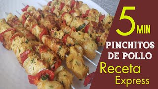 Pinchitos de pollo Al estilo Marroquí 🍢 Brochetas de pollo 🕐 [upl. by Akinek644]