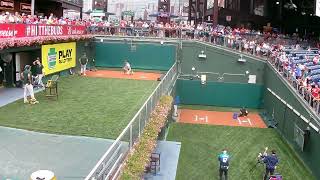 10PHILADELPHIA PHILLIES AND OAKLAND ATHLETICS BULLPEN WARMUPS AT CITIZENS BANK PARK [upl. by Epifano]