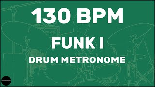 Funk  Drum Metronome Loop  130 BPM [upl. by Eirelav]