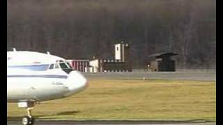 PULKOVO and KMV Tupolev154 takeoff in GENEVA [upl. by Lipski]