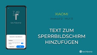 Text zum Sperrbildschirm hinzufügen  Xiaomi Android 12  MIUI 13 [upl. by Bliss]