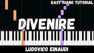 Ludovico Einaudi  Divenire Easy Piano Tutorial [upl. by Suiravaj]