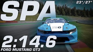 SPA HOTLAP  214642  FORD MUSTANG  ACC 1103 [upl. by Airekahs]