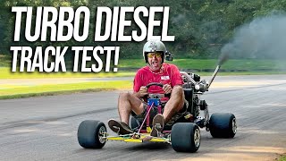 We Took Our Turbo Diesel Go Kart to the Race Track Rolls Coal [upl. by Lanette]