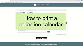 How to print your collection calendar [upl. by Nolubez]