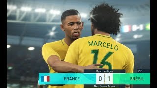 3v3 PES 2018 Beta Online  Brésil vs France  Mon Cinquième Match PS4 [upl. by Vahe]