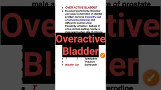 💊 Overactive bladder medicine mnemonics 💊 [upl. by Ocimad]