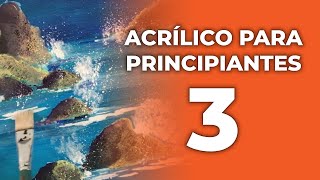 Clase con acrílico para principiantes 3  MAR Y ROCAS  👩‍🏫🎨 [upl. by Booker]