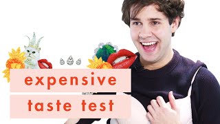 David Dobrik Does the Grossest Thing With Gum  Expensive Taste Test  Cosmopolitan [upl. by Inittirb]