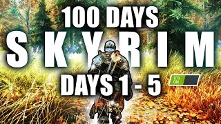 I MUST BEAT SKYRIM IN 100 DAYS  Perfectly Balanced Hardcore Skyrim Challenge live [upl. by Lawson]