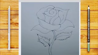 How to draw a Flower Step by Step  Flower Drawing Lesson [upl. by Ralyt]