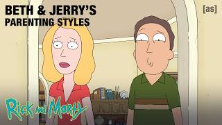 Beth and Jerrys Parenting Styles  Rick and Morty  adult swim [upl. by Linnea321]