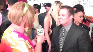 Chaz Bono amp Damiana on the quotRuPauls Drag Racequot Season 6 Finale Red Carpet [upl. by Pacorro656]