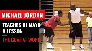 Michael Jordan vs OJ Mayo  larrybrownsportscom MJ teaches the kid a lesson at basketball camp [upl. by Barncard]