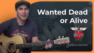 Wanted Dead or Alive by Bon Jovi  Easy Guitar Lesson [upl. by Ibba916]