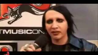 Marilyn Manson Talks About HeartShaped Glasses [upl. by Ahsima766]