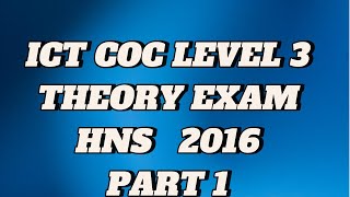 COC LEVEL 3 HNS NEW THEORY EXAM QUESTION WITH ANSWER [upl. by Dirraj]