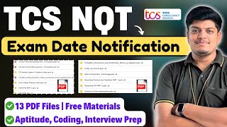 TCS NQT 2025 Exam Date Big Update  Aptitude Coding Interview Free Prep Materials  13 PDF Files [upl. by Sharona575]