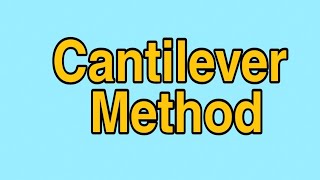 Cantilever Method Example 1 [upl. by Iarahs]