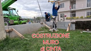 COSTRUZIONE MURO DI CINTA IN CEMENTO ARMATO [upl. by Allac317]